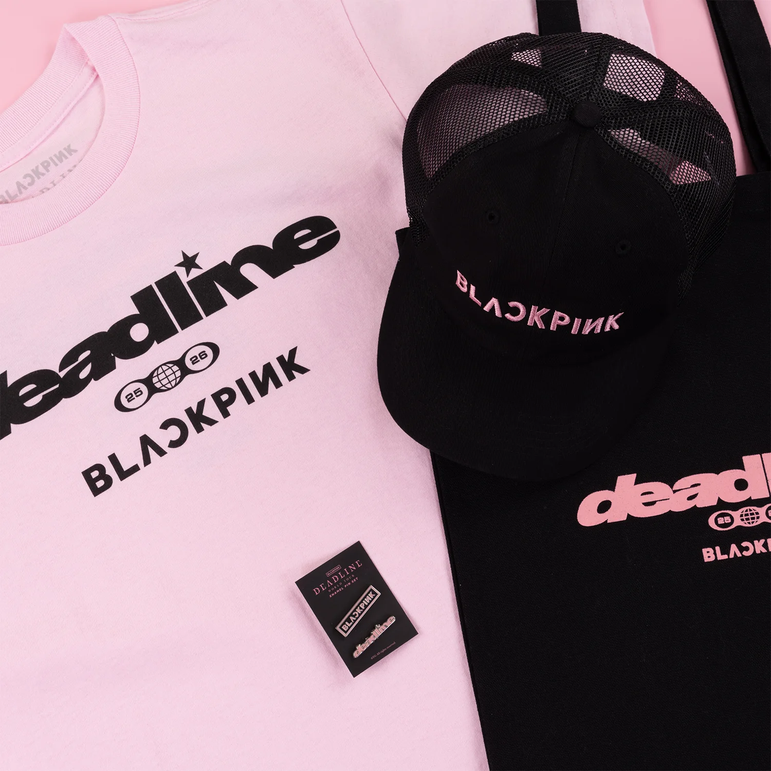 BLACKPINK Cotton Twill Front Trucker Hat - Image 4
