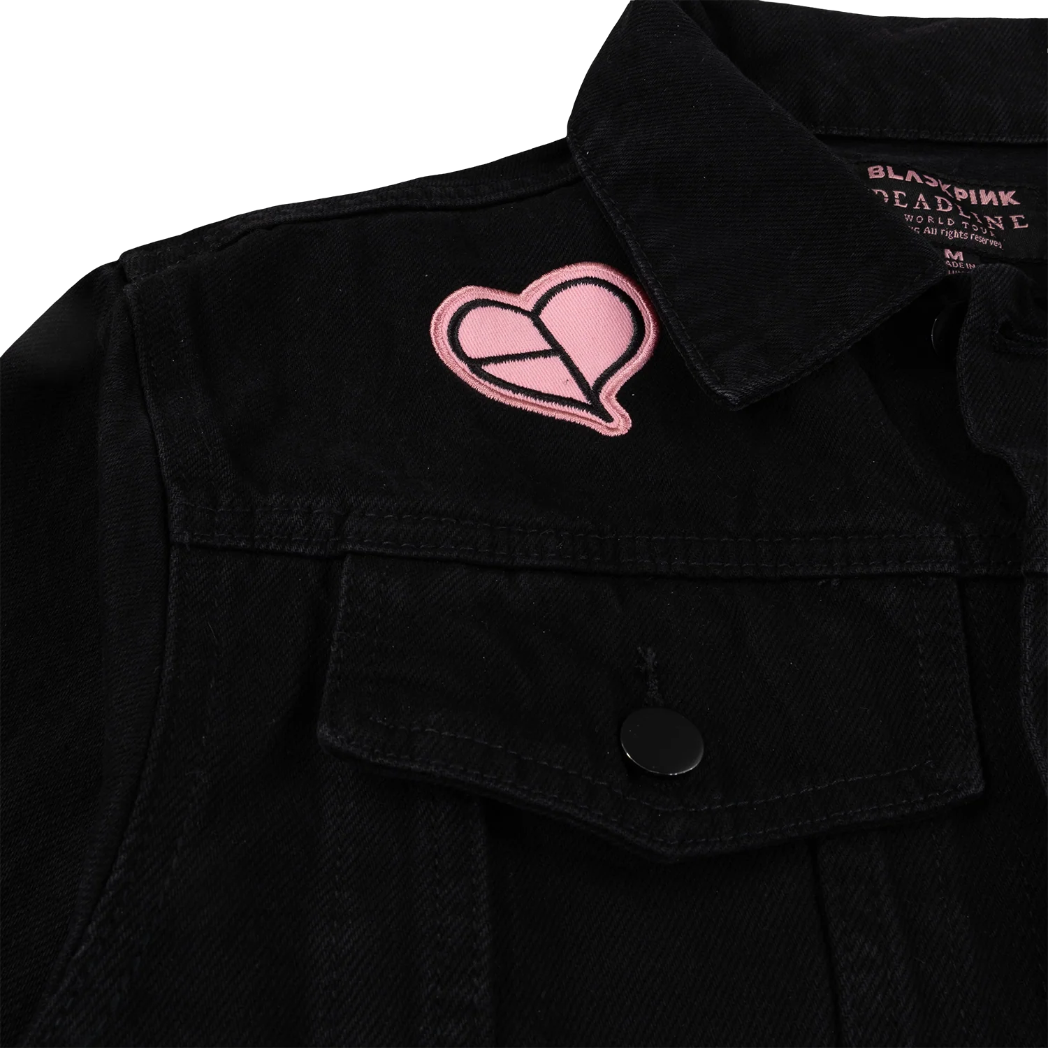BLACKPINK Denim Jacket Dark Grey - Image 3