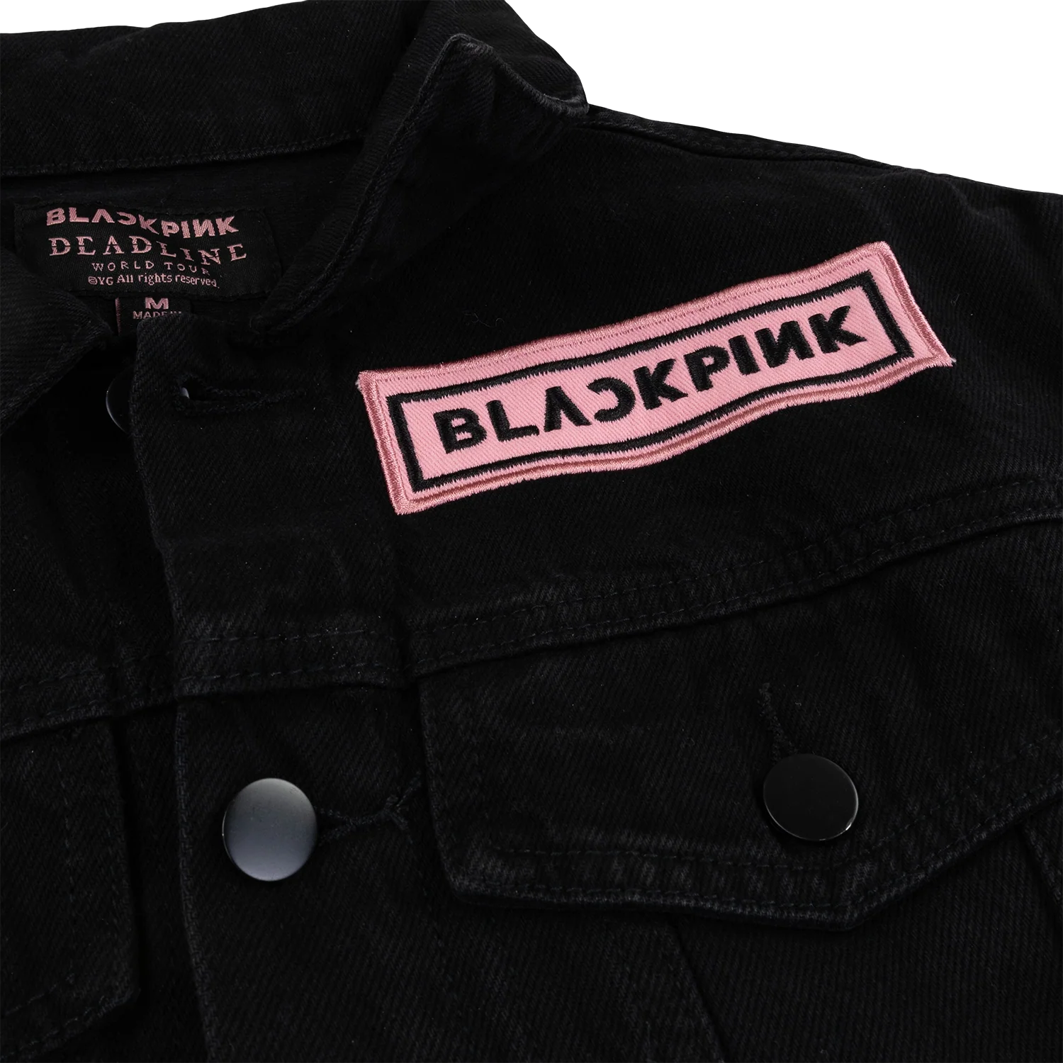 BLACKPINK Denim Jacket Dark Grey - Image 5